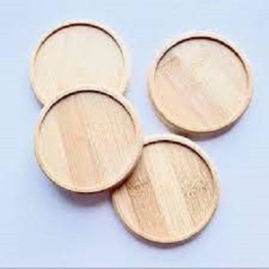 Eco-Friendly Customizable Natural Wood <b>Coasters</b> Durable Anti-Skid Modern Style 100mm 8mm <b>Heat</b> Resistant Drink Mats Home Cafe - Product Image 4