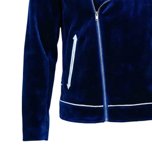 Fashion <b>Men's</b> Winter <b>Velvet</b> Stand Collar Front Logo High Street Style Customized Color Casual <b>Jackets</b> - Product Image 4