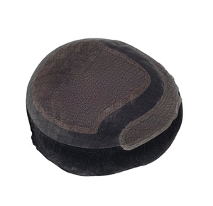 Taz Hair <b>Mens</b> Toupee 100% Human Hair <b>Wig</b> Raw Density 60%-150% Remy Indian Hair Pcs Waterproof Soft Deep Wave - Product Image 3