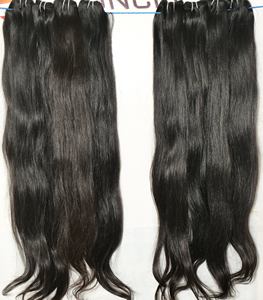 Extensions de cheveux humains 100% naturels, Remy indiens bruts, alignés, Super Double Drawn, cuticules intactes, mèches longues et lisses - Product Image 6
