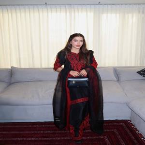 VASTRA COTTAGE Élégant ensemble en soie Fandy avec broderie, sequins et travail manuel de diamants, accompagné d'un pantalon Plazo en soie Fandy et d'un dupatta en tulle doux - Product Image 1