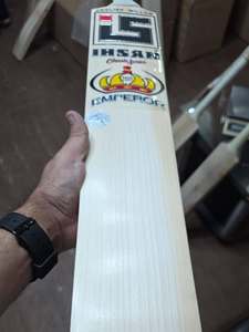 Bate de críquet ihsan sports classic series emperor edition English Willow con funda de bate gratuita, agarre extra y lámina protectora incluidos - Product Image 1