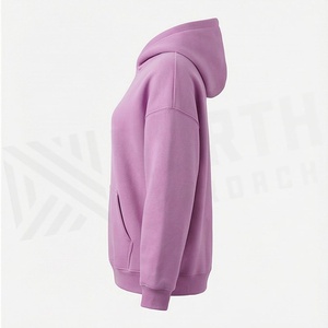 เสื้อฮู้ดไหมพรมผู้หญิงแบบสวมใส่สบาย สีพื้น แต่งซิปที่คอ ทรงโอเวอร์ไซส์ สปอร์ต สไตล์ลำลอง สำหรับฤดูใบไม้ร่วง สามารถเลือกสีได้ - Product Image 3