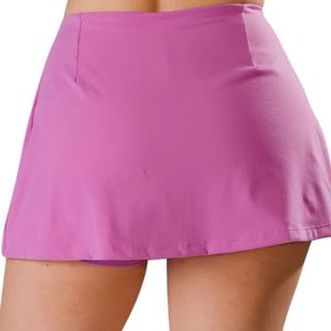 Jupe de sport rose pour femme avec short intégré, légère, extensible, pour le golf, la course, l'entraînement, le fitness et les activités sportives - Product Image 4