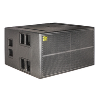 Caisson de basses passif portable mono 2600W à chargement frontal, double haut-parleur néodyme de 18 pouces, 4 ohms, en alliage de titane et contreplaqué de bouleau