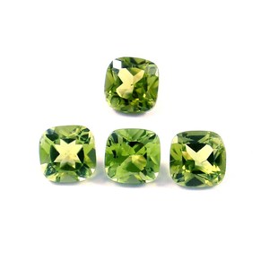 Peridoto Verde Natural de 5.50mm, Corte Cojín, Facetado, Calibrado, Gema Suelta, Calidad AAA para Fabricación de Joyas, Lote al por Mayor - Product Image 1