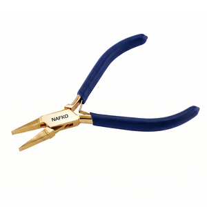 Pince à bijoux de qualité supérieure, durable, à bec plat, 120 mm, à mâchoires lisses, en acier inoxydable, équipement d'atelier de bijouterie, multicolore - Product Image 1