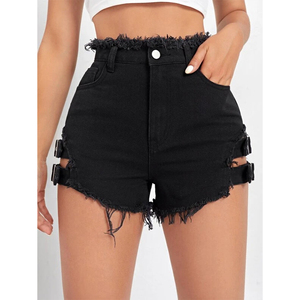 Shorts en jean pour femmes professionnels, élégants, style streetwear, avec bretelles, shorts de fabricant haut de gamme - Product Image 4