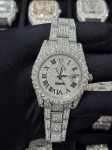 Nuevo Reloj Automático Personalizado para Hombre 2026 con Moissanita VVS Color D, 41MM, Plateado, Pasa Prueba de Diamantes - Product Image 5