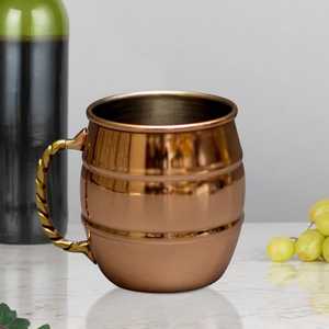 Gobelet martelé en cuivre marron de 250 ml, design classique, qualité supérieure, écologique, taille personnalisable, motifs sur mesure, compatible lave-vaisselle, idéal comme cadeau - Product Image 4