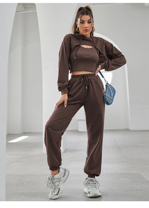 Custom Manufacturer designs solid two piece set hooded jacket <b>pants</b> with Global Supply reach and Factory Direct pricing. - Product Image 4
