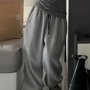 Pantalon de survêtement ample pour femme Y2K, pantalon long ample à taille haute avec cordon de serrage et poches, pantalon de jogging décontracté surdimensionné pour femme - Product Image 3