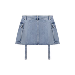 Jupes en jean vintage pour femmes, vente en gros, délavage clair, écologiques, respirantes, séchage rapide, décontractées, en coton, longues, pour l'été - Product Image 2