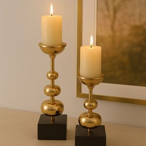 Acube Industries Clear Glass Cylinder Candle Holder Gold <b>Leaf</b> Design Eco-Friendly <b>Light</b> Weight for Home Decoration Heat - Product Image 4