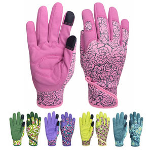 Breathable Hand Safety Gardening <b>Gloves</b> for Planting Keeping with Printed Cotton Back Durable Anti-Cut Anti-Slip Waterproof - Product Image 1
