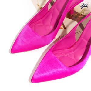 Trendy Vietnam Slingbacks con tacón de aguja de 9cm, Vibram Toe Box, PU premium y satén - Product Image 5