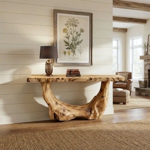 Fourniture Table Console en bois rustique artisanale Table d'entrée de ferme Table d'entrée en bois récupéré Table d'entrée Unique à la main décor à la maison - Product Image 6