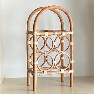 Wine display <b>rack</b> organizer rattan storage stand for holding <b>drink</b> bottles competitive price - Product Image 4
