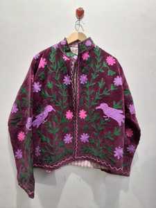 Winter Multicolor Suzani Embroidered <b>Velvet</b> ODM <b>Jacket</b> <b>Women</b> Breathable Handcrafted Artisan Custom Made - Product Image 3