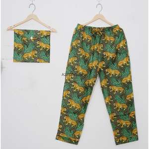 Conjunto de Pijama de Manga Larga para Mujer, Estampado Floral, Algodón Puro, Casual, de Lujo, para Primavera/Verano - Product Image 3