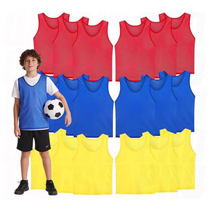 Maillots d'entraînement légers en mesh pour enfants Team Pinnies – Respirants pour le basketball, le football, le volley-ball - Product Image 1