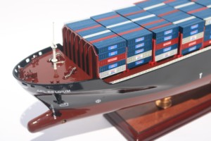 Maqueta de Barco Portacontenedores APL American President Lines, Modelo de Barco Comercial de Madera Hecho a Mano para Decoración de Oficina o Regalos Empresariales - Product Image 3