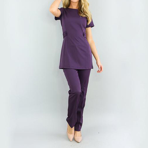 Vente flash : uniforme pour femmes pour les spas et salons de beauté, design à long nœud, matière en coton froid, avec logo personnalisé - Product Image 3