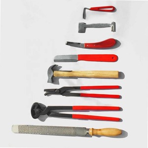 Premium Hoof Grooming <b>Tool</b> Kit 8 Piece with Leather <b>Bag</b> Stainless Steel Equine Farrier Trimming Nippers Clinchers Rasps Set - Product Image 6