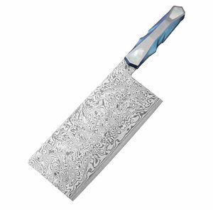 Ensemble de couteaux de chef en acier Damas de qualité supérieure, 4 pièces, avec lames polies, manches ergonomiques en résine, bord droit et motif ondulé - Product Image 5