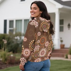 Sudadera con Capucha para Mujer ROMEO INDUSTRY, Chaqueta Casual de Forro Polar para Otoño/Invierno, Diseño Transpirable por Sublimación, 95% Poliéster, 5% Elastano, Tallas XS-5XL - Product Image 5