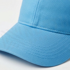 Light Blue 6-Panel Baseball Cap Adjustable Fitted Unisex Solid Color Casual <b>Hat</b> Twill Fabric Spring <b>Summer</b> Wear - Product Image 4