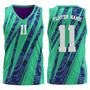 Collection de maillots de basket pour équipes de fournisseurs : Maillot sans manches respirant et anti-humidité en polyester à col en V pour joueurs - Product Image 1