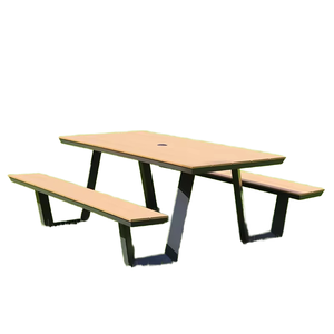 เฟอร์นิเจอร์ลานโลหะชุดเก้าอี้รับประทานอาหารพร้อมโต๊ะสําหรับบ้านโรงแรมสวนใช้ตกแต่งกลางแจ้งโลหะที่ทนทานทันสมัย - Product Image 1