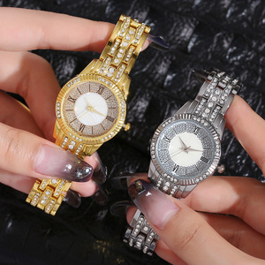 8498 Luxury Woman <b>Bling</b> Hip Hop <b>Watches</b> Fashion <b>Ladies</b> <b>Watches</b> With Bracelets - Product Image 2