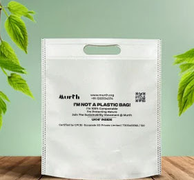Bolsas de Compras de la Marca UKHI, Corte en D, de PE Ecológico, Biodegradables, Compostables, con Sellado Térmico, Impresión Flexográfica, Pedido Personalizado, Haryana, Precio Bajo - Product Image 2