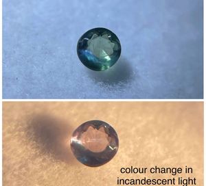 Alexandrite naturelle facettée de 2,70 mm, taille ronde, changeant de couleur, à vendre. - Product Image 2