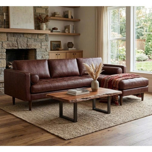 Modern Minimalist L-Shaped Sectional <b>Sofa</b> with Chaise Lounge Upholstered Comfort Couch for Living Room Home Furniture OEM - Product Image 1