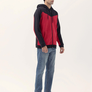 Sweat à capuche zippé respirant et épais pour homme, nouvelle mode, couleur unie, sur mesure, haute qualité, 100% coton, saison hivernale - Product Image 5