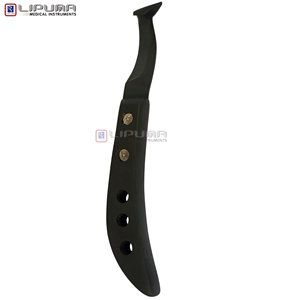 Cuchillo para Pezuñas LIPUMA Personalizado de 22.5cm con Hoja Recubierta de Plasma Negra, Mango Perforado, Afilado Quirúrgico, Reutilizable, para Cuidado Veterinario de Caballos y Ganado - Product Image 4
