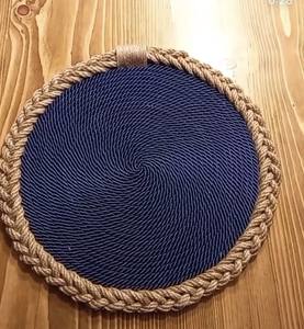 Round Bamboo Table <b>Mat</b> Handmade Bohemian Style 400mm Diameter Natural Weave Placemat - Product Image 3