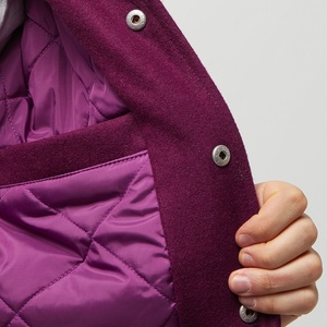 Vestes universitaires en chenille brodée de haute qualité, corps en laine, manches en cuir véritable, veste d'hiver pour hommes - Product Image 5