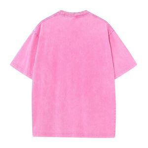 T-shirts Streetwear Homme Oversize en Coton Lourd 100% avec Logo Imprimé Personnalisé, Délavé à l'Acide et Effet Vieilli, Épaules Tombantes - Product Image 4