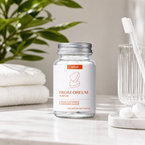 [FROM OREUM] Dentifrice solide pour voyage, saveur mandarine de Jeju, 60 comprimés pour l'emballage de voyage - Product Image 4