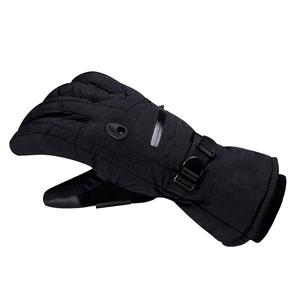 Gants de ski et de snowboard pour hommes en cuir, imperméables, coupe-vent, à doigts entiers, compatibles avec les écrans tactiles, isolés, avec sangles de poignet réglables - Product Image 6