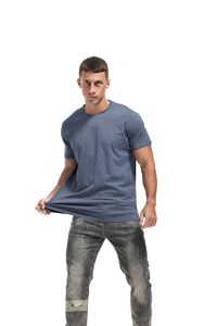 T-shirt décontracté pour homme, col rond, coton doux, mode, tailles S-4XL, fournisseur en gros - Product Image 4