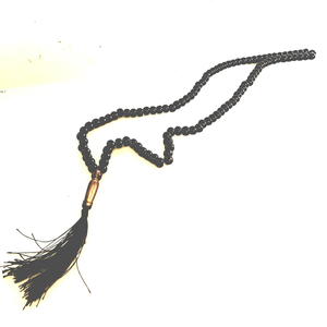 Cuentas de Oración de Cuerno de Búfalo: Mala de Meditación de 108 Cuentas con Borla Borgoña - Product Image 5