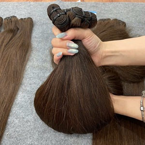 TOP Thick End Premium Machine weft hair extensions color brown Vietnamese Human Hair No Shed No <b>tangle</b> - Product Image 5