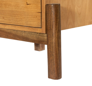 Aparador de TV de Diseño Premium de Mediados de Siglo, en Madera de Teca Natural, Mueble para Comedor, Bufetera, Consola Grande para Equipos Multimedia - Product Image 6