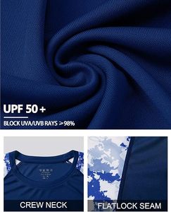 เสื้อแรชการ์ดแขนยาวผู้ชาย สีน้ำเงินลายคลื่นเหลือง แห้งเร็ว โพลีเอสเตอร์ UPF50+ ระบายอากาศได้ดี เป็นมิตรกับสิ่งแวดล้อม ป้องกันแบคทีเรีย - Product Image 6