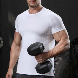 Camisetas de gimnasio para hombre, tela transpirable, material de secado rápido, perfectas para entrenamiento y uso diario. - Product Image 2